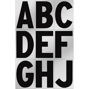 Hy-Ko Products 3 in. Black Reflective Letter Setimage