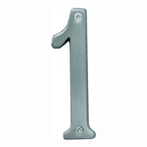 Hy-Ko Products 4 in. Satin Nickel House Number 1image