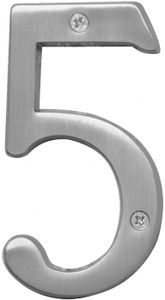 Hy-Ko Products 4 in. Satin Nickel House Number 5image