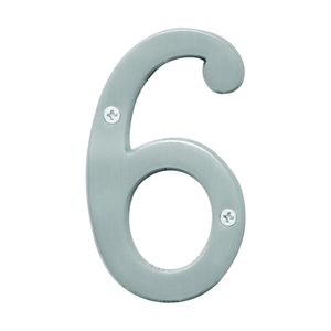 Hy-Ko Products 4 in. Satin Nickel House Number 6image