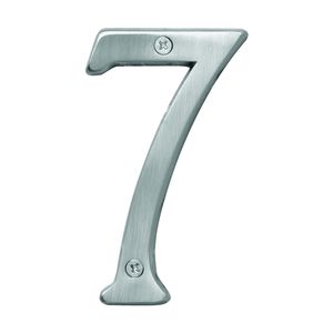 Hy-Ko Products 4 in. Satin Nickel House Number 7image