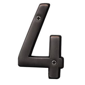 Hy-Ko Products 4 in. Solid Brass House Number 4image