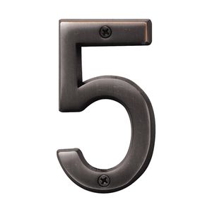 Hy-Ko Products 4 in. Old Bronze Solid Brass House Number 5image