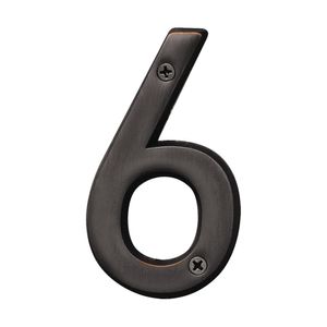Hy-Ko Products 4 in. Solid Brass House Number 6image