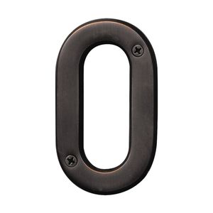 Hy-Ko Products 4 in. Solid Brass House Number 0, Old Bronzeimage