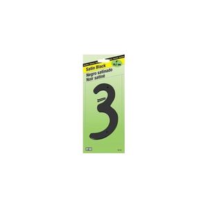 Hy-Ko Products 4 in. Satin Black House Number 3image