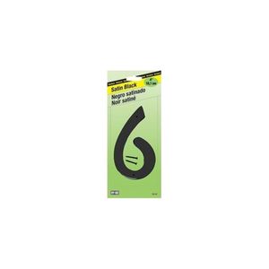 Hy-Ko Products 4 in. Satin Black House Number 6image