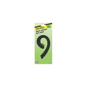 Hy-Ko Products 4 in. Satin Black House Number 9image