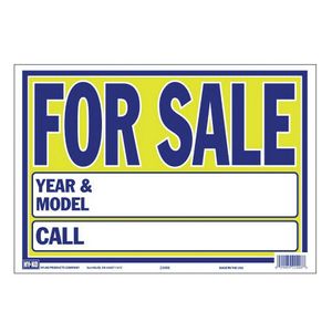 Hy-Ko Products 9 in. x 13 in. Plastic Auto For Sale Signimage