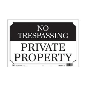 Hy-Ko Products 9 in. x 14 in. Aluminum No Trespassing Private Property Signimage