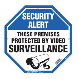 Hy-Ko Products 12 in. x 12 in. Octagonal Security Alert Property Signimage