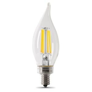Feit Electric 40 W Equivalent Flame Tip Dimmable Candelabra LED Bulb, 2-Packimage