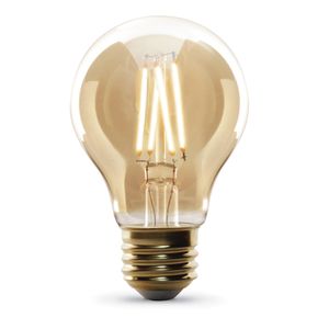 Feit Electric AT19 Dimmable Amber Glass Vintage LED Light Bulbimage