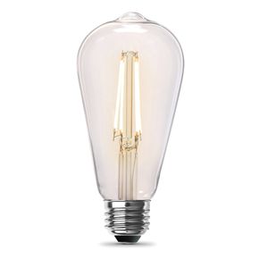 Feit Electric ST19 60 W Equivalent Soft White Clear Dimmable Filament LED Light Bulbimage