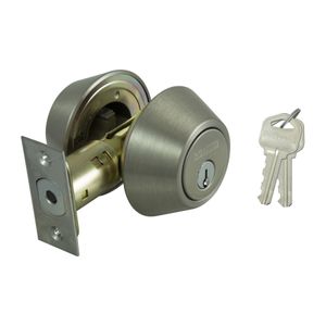 Prosource Double Cylinder 6-Way Satin Nickel Deadboltimage