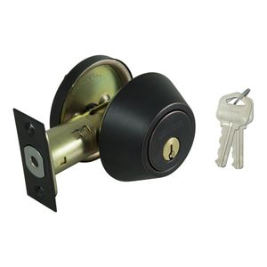 ProSource Single Cylinder 6-Way Aged Bronze Deadboltimage