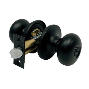ProSource Matte Black Privacy Tubular Door Knobimage