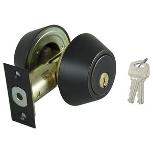 Prosource Double Cylinder 6-Way Aged Bronze Deadboltimage