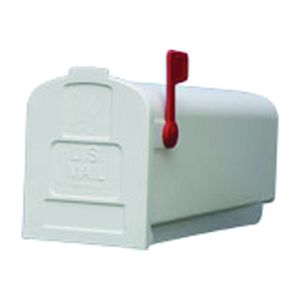 Solar Group Medium Parson White Plastic Rural Mailboximage