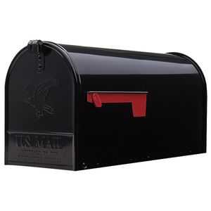 Solar Group Elite Large Galvanized Steel Mailbox, Blackimage