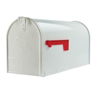 Solar Group Large Elite White Galvanized Steel Mailboximage