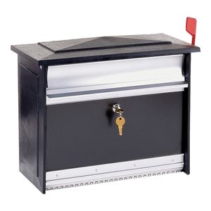 Solar Group Mailsafe Aluminum Key Lock Mailbox, Blackimage
