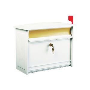 Solar Group Heavy-Duty Security Locking Mailbox with 2 Keys, Whiteimage
