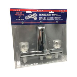 US Hardware 8 in. Chrome 2-Handle Tub and Shower Diverter Faucetimage