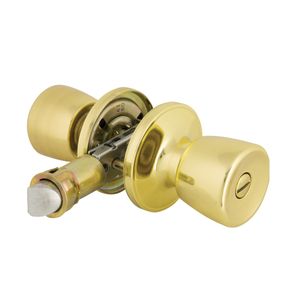 ProSource Polished Brass Mobile Home Privacy Locksetimage
