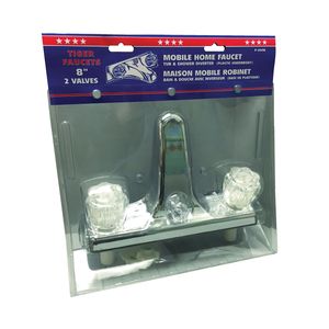 US Hardware 8 in. Chrome 2-Handle Tub and Shower Diverterimage