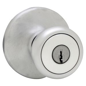 Kwikset Mobile Home Entry Knob, Satin Chromeimage