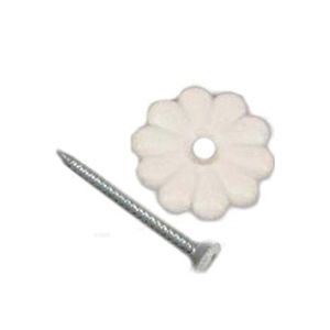 US Hardware 1-1/8 in. Plastic Rosette Buttons with Screws, 6-Packimage