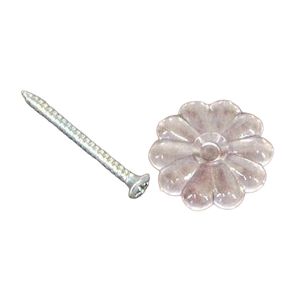 US Hardware 1-1/8 in. Clear Plastic Rosette Button, 24-Packimage