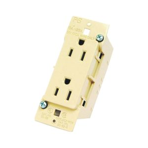 US Hardware Ivory Duplex Receptacleimage