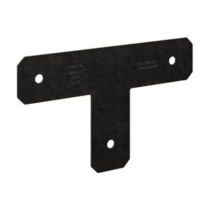 Simpson Strong-Tie 4 in. x 4 in. 12-Gauge ZMAX Black Flat T-Strapimage