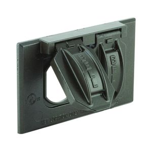 Hubbell 1-Gang Bronze Horizontal Duplex Coverimage