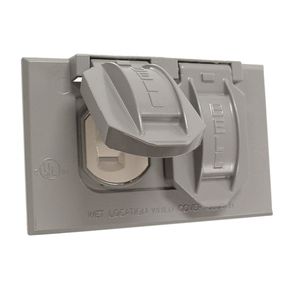 Bell Outdoor 1-Gang Horizontal Duplex Receptacle Weatherproof Coverimage