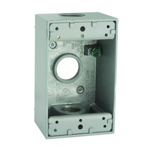 Hubbell 1-Gang 3/4 in. Aluminum Outlet Boximage