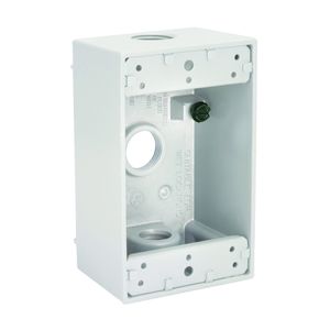 Hubbell 1-Gang 18.3 cu. in. Aluminum Weatherproof Outlet Boximage