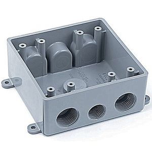 Carlon 2-Gang Threaded Weatherproof PVC T-Boximage