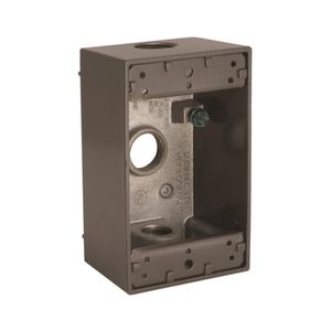 Hubbell 1-Gang 18.3 cu. in. Bronze Aluminum Outlet Boximage