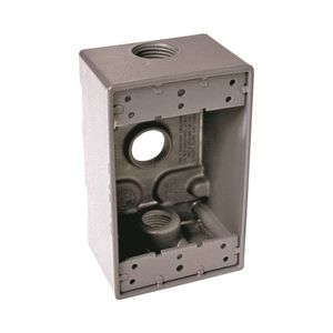 Hubbell 3/4 in. 1-Gang 3-Outlet Weatherproof Boximage