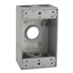 Hubbell 1-Gang 16.5 cu. in. Aluminum Weatherproof Outlet Boximage