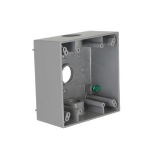 Hubbell 2-Gang 32 cu. in. Gray Aluminum Weatherproof Outlet Boximage