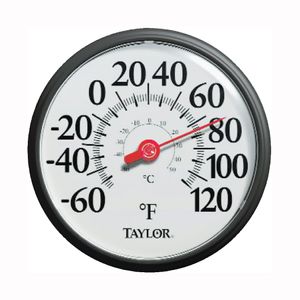 Taylor 13-1/4 in. Indoor/Outdoor Black Dial Thermometerimage