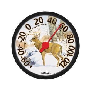 Taylor 13-1/4 in. Indoor and Outdoor Deer Dial Thermometerimage