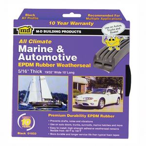M-D Building Products 19/32 in. x 10 ft. Black EPDM Weatherstrip Tapeimage