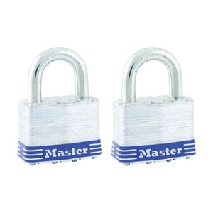 Master Lock 1 in. Keyed Alike Laminated Steel Padlock, 2-Packimage