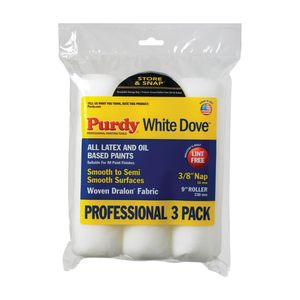 Purdy 9 in. x 3/8 in. White Dove Fabric Roller Cover, 3-Pieceimage