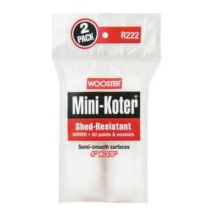 Wooster Brush 3/8 in. x 4 in. Shed-Resistant Paint Roller Cover, 2-Packimage